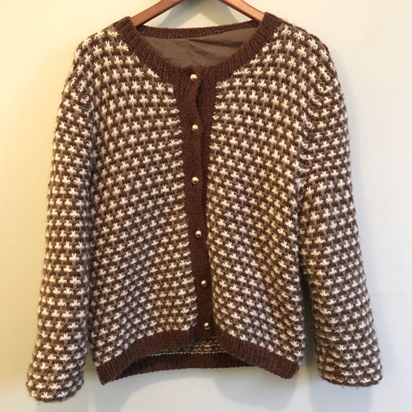 Vintage Sweaters - SOLD cardigan w gold tone statement buttons